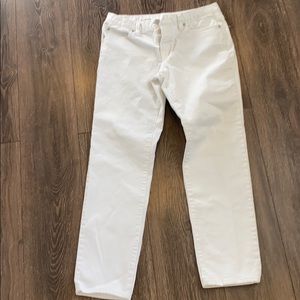 Boyfriend style white jeans by Loft